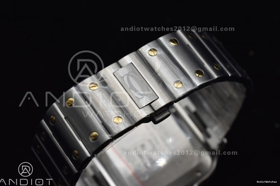 YG SS Bracelet Contemporary 1:1 de YG MIYOTA 1053 Best 40mm BVF on Cartier Santos Edition SS V 9015 White Dial SmartLinks 0509